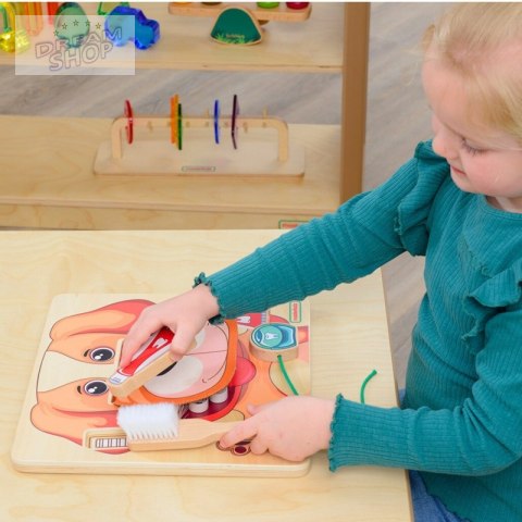 MASTERKIDZ Nauka Zdrowej Higieny Jamy Ustnej na Przykładzie Pieska - Tablica Ścienna Edukacyjna Montessori MASTERKIDZ Nauka Zdrowej Higieny Jamy Ustnej na Przykładzie Pieska - Tablica Ścienna Edukacyjna Montessori