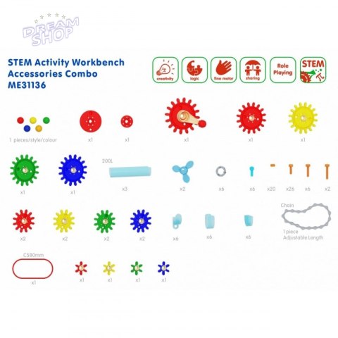 MASTERKIDZ Zestaw Akcesoriów do Stołu Warsztatowego STEM 111 el.