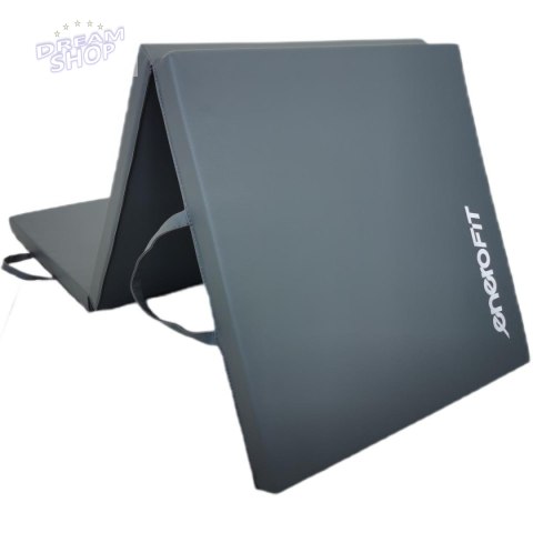 MATERAC GIMNASTYCZNY SKŁADANY 180x60x5CM SZARY ENERO FIT