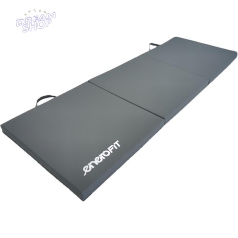 MATERAC GIMNASTYCZNY SKŁADANY 180x60x5CM SZARY ENERO FIT