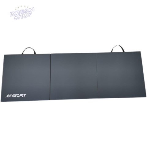 MATERAC GIMNASTYCZNY SKŁADANY 180x60x5CM SZARY ENERO FIT