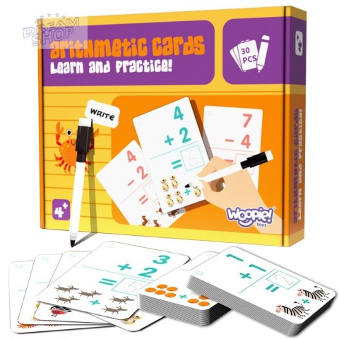 WOOPIE Karty Edukacyjne Fiszki Do Nauki Liczenia