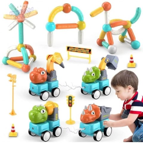 WOOPIE Klocki Magnetyczne Dinozaury Konstrukcyjne 84 el. WOOPIE Klocki Magnetyczne Dinozaury Konstrukcyjne 84 el.