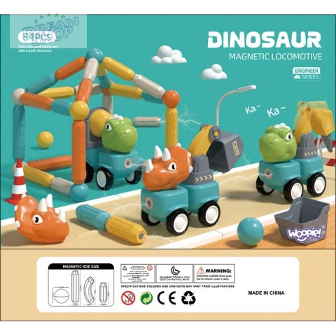 WOOPIE Klocki Magnetyczne Dinozaury Konstrukcyjne 84 el. WOOPIE Klocki Magnetyczne Dinozaury Konstrukcyjne 84 el.