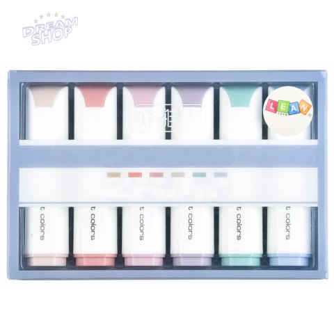 Zestaw Mini Zakreślaczy Delikatne Pastelowe Kolory 6 Szt Zestaw Mini Zakreślaczy Delikatne Pastelowe Kolory 6 Szt