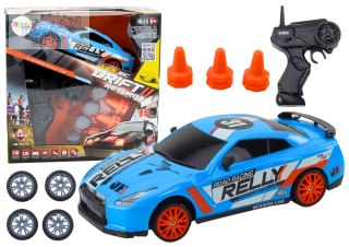 Autko Sportowe Zdalnie Sterowane R/C 1:24 Niebieski Wymienne Koła