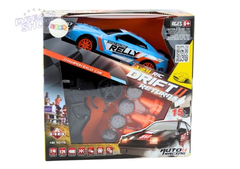 Autko Sportowe Zdalnie Sterowane R/C 1:24 Niebieski Wymienne Koła