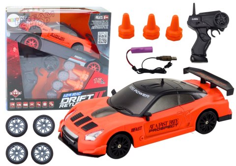 Autko Sportowe Zdalnie Sterowane R/C 1:24 Pomarańczowe Wymienne Koła Autko Sportowe Zdalnie Sterowane R/C 1:24 Pomarańczowe Wymienne Koła