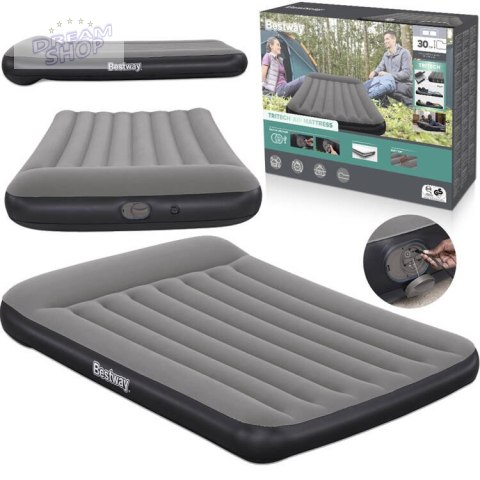 Bestway 2os Dmuchany Materac Tritech Wbudowana pompka USB 191x137cm 671BR Bestway 2os Dmuchany Materac Tritech Wbudowana pompka USB 191x137cm 671BR