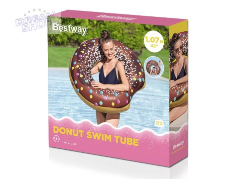 Bestway Duże dmuchane koło do pływania BRĄZOWY PĄCZEK 107cm 36118 Bestway Duże dmuchane koło do pływania BRĄZOWY PĄCZEK 107cm 36118