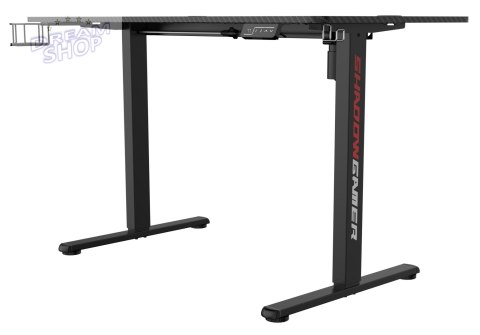 Biurko gamingowe SHADOW GAMER elektryczne 1.0 czarne 120 cm Biurko gamingowe SHADOW GAMER elektryczne 1.0 czarne 120 cm
