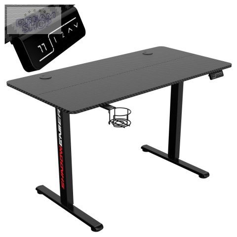 Biurko gamingowe SHADOW GAMER elektryczne 1.0 czarne 120 cm Biurko gamingowe SHADOW GAMER elektryczne 1.0 czarne 120 cm
