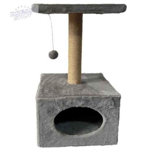 Drapak Z Legowiskiem Dla Kota Wisząca Myszka 31cm x 31cm x 56cm Drapak Z Legowiskiem Dla Kota Wisząca Myszka 31cm x 31cm x 56cm