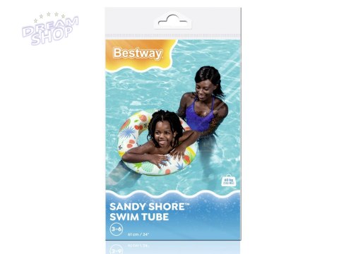 Bestway Dmuchane koło do pływania żółte OWOCE 61cm 36014 B Bestway Dmuchane koło do pływania żółte OWOCE 61cm 36014 B