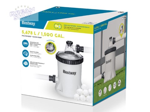 Bestway Pompa filtrująca do basenu 5678 l/h na kulki filtracyjne 58870 Bestway Pompa filtrująca do basenu 5678 l/h na kulki filtracyjne 58870