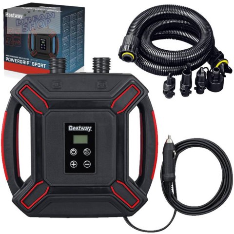 Bestway Wysokociśnieniowa elektryczna pompka powietrzna DC 4 adaptery 62265 Bestway Wysokociśnieniowa elektryczna pompka powietrzna DC 4 adaptery 62265