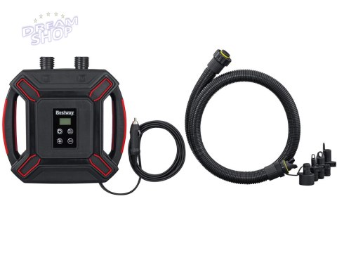 Bestway Wysokociśnieniowa elektryczna pompka powietrzna DC 4 adaptery 62265 Bestway Wysokociśnieniowa elektryczna pompka powietrzna DC 4 adaptery 62265