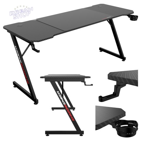 Biurko gamingowe SHADOW GAMER 1.1 160 cm podkładka