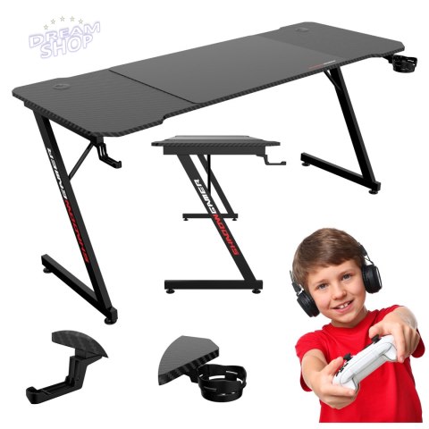 Biurko gamingowe SHADOW GAMER 1.1 160 cm podkładka