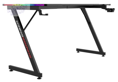 Biurko gamingowe SHADOW GAMER 2.0 140 cm LED RGB podkładka Biurko gamingowe SHADOW GAMER 2.0 140 cm LED RGB podkładka
