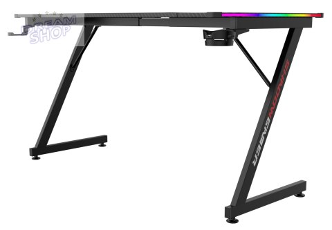 Biurko gamingowe SHADOW GAMER 2.0 140 cm LED RGB podkładka Biurko gamingowe SHADOW GAMER 2.0 140 cm LED RGB podkładka