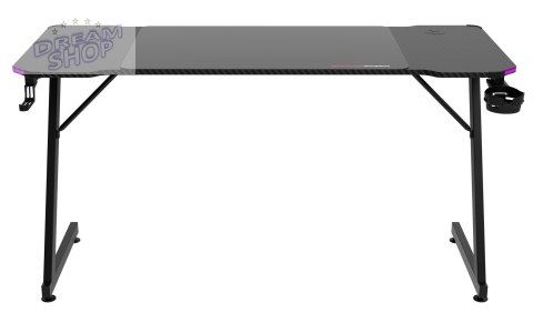 Biurko gamingowe SHADOW GAMER 2.0 140 cm LED RGB podkładka Biurko gamingowe SHADOW GAMER 2.0 140 cm LED RGB podkładka