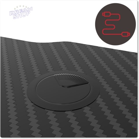 Biurko gamingowe SHADOW GAMER 2.0 140 cm LED RGB podkładka Biurko gamingowe SHADOW GAMER 2.0 140 cm LED RGB podkładka