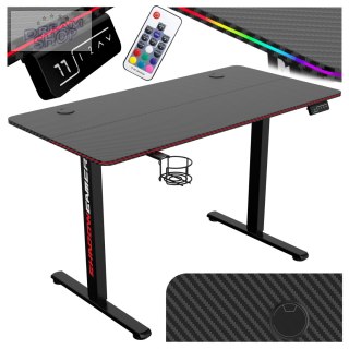 Biurko gamingowe SHADOW GAMER elektryczne 2.0 LED RGB 120 cm