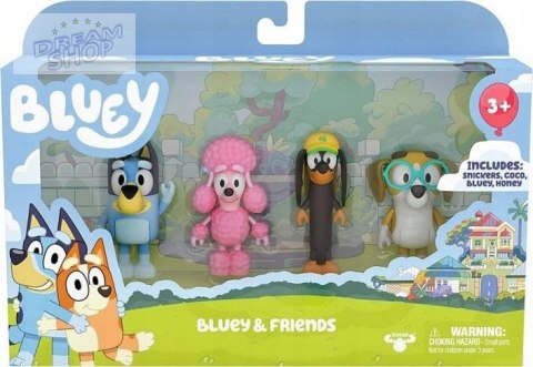 Bluey Figurki Przyjaciele 4 szt. Bluey Figurki Przyjaciele 4 szt.