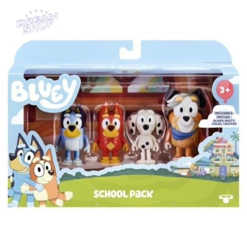 Bluey Figurki Szkolna paczka 4 szt. Bluey Figurki Szkolna paczka 4 szt.