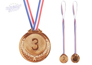 Brązowy Medal Pierwsze Miejsce Nagroda Trofeum Cynkowy 6,5cm