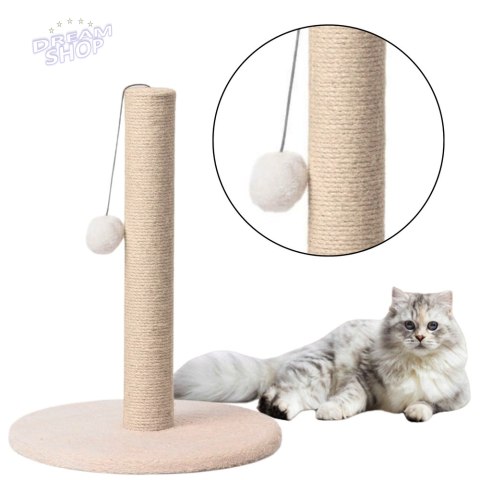 Drapak dla Kota Słupek do Drapania Wieża 40 cm x 30 cm Beżowy Drapak dla Kota Słupek do Drapania Wieża 40 cm x 30 cm Beżowy
