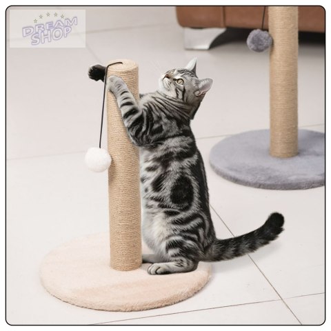 Drapak dla Kota Słupek do Drapania Wieża 40 cm x 30 cm Beżowy Drapak dla Kota Słupek do Drapania Wieża 40 cm x 30 cm Beżowy