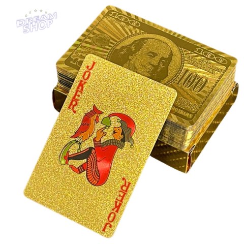 Karty Do Gry Towarzyskiej Eleganckie Banknot Dolar Złote Talia 54 Karty Karty Do Gry Towarzyskiej Eleganckie Banknot Dolar Złote Talia 54 Karty