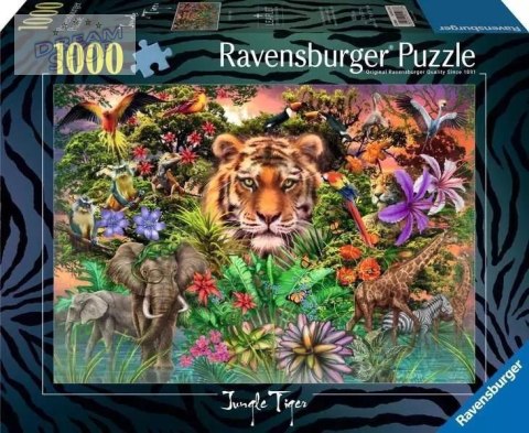 Puzzle 1000 Tygrys w ogrodzie