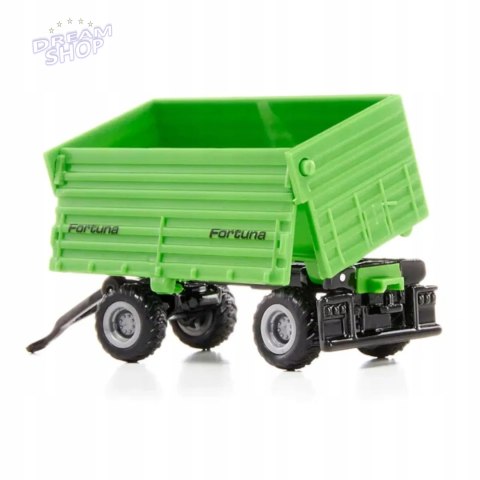 Siku Traktor Deutz-Fahr z przyczepą 2-osiową Fortuna model metal S1606 Siku Traktor Deutz-Fahr z przyczepą 2-osiową Fortuna model metal S1606