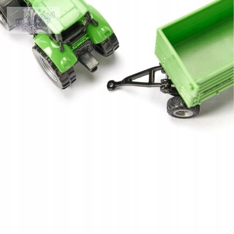 Siku Traktor Deutz-Fahr z przyczepą 2-osiową Fortuna model metal S1606 Siku Traktor Deutz-Fahr z przyczepą 2-osiową Fortuna model metal S1606