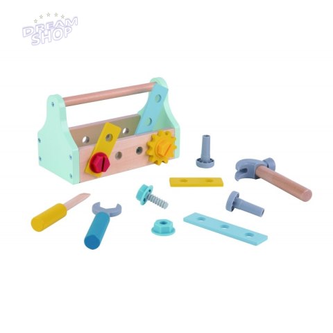 TOOKY TOY Drewniana Skrzynka z Narzędziami Zestaw 18 el. TOOKY TOY Drewniana Skrzynka z Narzędziami Zestaw 18 el.