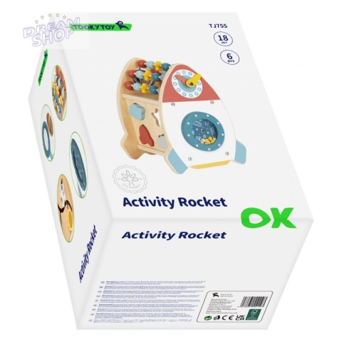 TOOKY TOY Kosmiczna Rakieta Aktywności Sorter Labirynt Drewniany