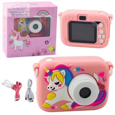 Aparat Cyfrowy Dla Dzieci Jednorożec Różowy 48Mpx HD 1080P Aparat Cyfrowy Dla Dzieci Jednorożec Różowy 48Mpx HD 1080P