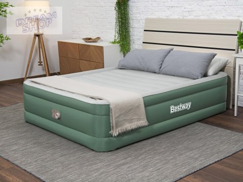Bestway Dmuchany materac dwuosobowy samopompujący 203x152x46cm 69646 Bestway Dmuchany materac dwuosobowy samopompujący 203x152x46cm 69646