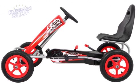 Gokart Full Ahead AIR na pedały dla dzieci 3+ Czerwony + Regulacja siedziska + Pompowane koła + Hamulec ręczny Gokart Full Ahead AIR na pedały dla dzieci 3+ Czerwony + Regulacja siedziska + Pompowane koła + Hamulec ręczny