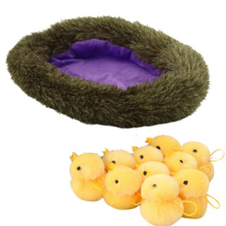 Pluszowa Kura Z Kurczakami 10 szt Gniazdo Rusza Się Dźwięki