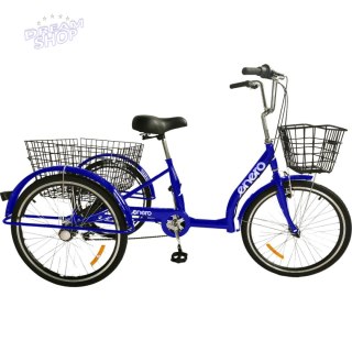 ROWER 3-KOŁOWY 24 GRANATOWY SHIMANO 6-BIEGOWY OBNIŻONA RAMA 1060965