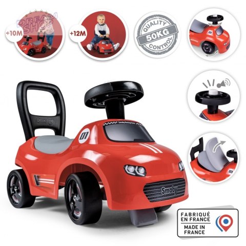 Smoby Czerwony Jeździk z klaksonem Ride-On Smoby Czerwony Jeździk z klaksonem Ride-On