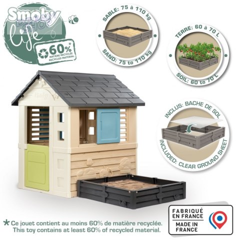 Smoby Life Domek ogrodowy z piaskownicą Smoby Life Domek ogrodowy z piaskownicą