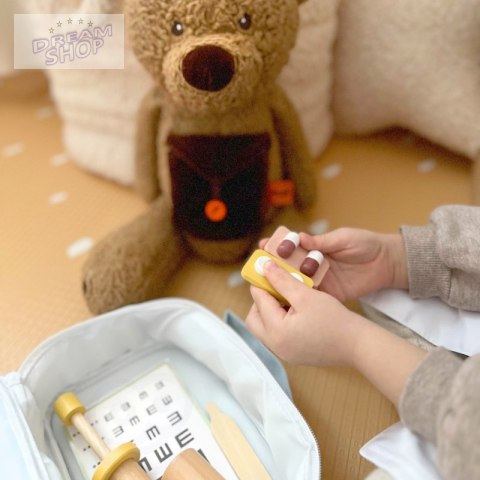 TOOKY TOY Drewniany Zestaw Małego Lekarza Doktora w Walizce z Akcesoriami