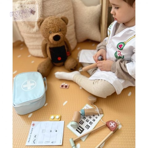 TOOKY TOY Drewniany Zestaw Małego Lekarza Doktora w Walizce z Akcesoriami