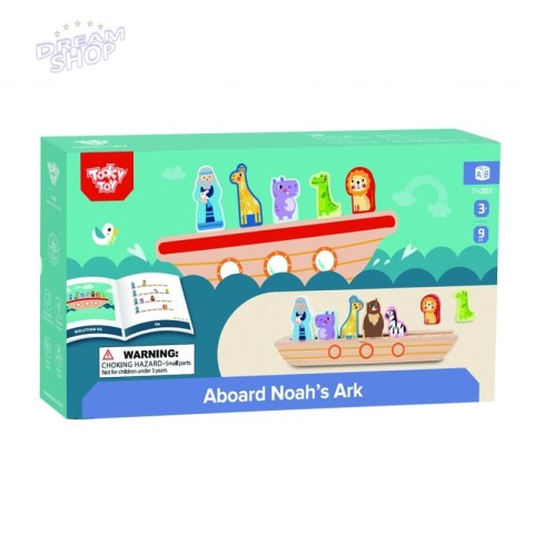 Tooky Toy Drewniana Arka Noego + Książeczka z Zagadkami Tooky Toy Drewniana Arka Noego + Książeczka z Zagadkami