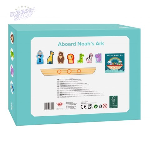 Tooky Toy Drewniana Arka Noego + Książeczka z Zagadkami Tooky Toy Drewniana Arka Noego + Książeczka z Zagadkami